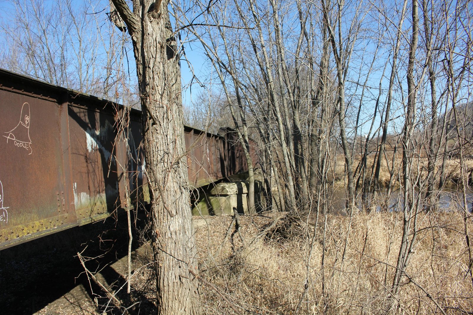 Looking east